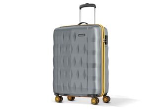 Aristocrat Comet Cabin Polycarbonate Hard Case 8-Wheel Trolley Bag, Grey