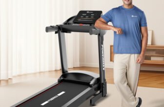 Powermax Fitness TDM-96B 4HP Motor 110kg LED Display Heart Rate Sense for Home Treadmill (Max Weight:110 kg)
