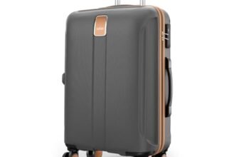 Safari Thorium Royale 8 Wheels Spinner 77cm Large Size Trolley Bag Hard Case Checkin Polycarbonate Luggage, TSA Lock, Wet Pouch Organized Interior, Suitcase, Trolley Bags for Travel, Gun Metal