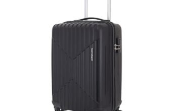 KAMILIANT by American Tourister Savvy | Cabin Trolley Bag Small Size (55 cms) for Travel| Hard Case Polypropylene (PP) Suitcase | 360° 8-Wheel Luggage Trolley | Combination Lock | Black