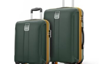 Safari Cabin Thorium Neo 8 Wheels Set of 2 (+ Medium) Trolley Bags, Hard Case Polycarbonate, 360º Spinner Wheeling Luggage for Men & Women, Travel Bag Suitcase, Dusk Green