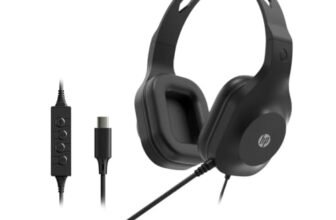 HP 320C USB-C Wired Headset, Black, 212 gm (CH8D5AA)
