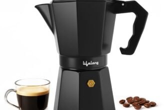 Lifelong 2-in-1 Moka Pot 300ml Coffee Maker | 6 Cup Stovetop & Induction Espresso Maker | Coffee Maker for Home | South Indian Kaapi Maker | For Ground Coffee, Coffee Beans & Pepper| Cool Touch Handle