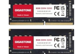 Gigastone DDR4 RAM GIGASTONE 16GB Kit (2x8GB) DDR4 3200MHz (2933MHz or 2666MHz) PC4-25600 (PC4-23400/21300) CL22 1.2V SODIMM 260 Pin Unbuffered Non ECC High Performance Notebook Laptop Memory Upgrade