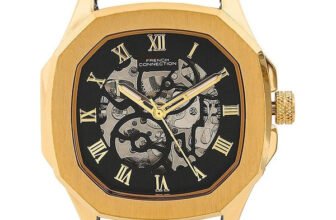 French Connection Automatic Men’s Black Automatics Watch | Black Textured Square Dial Analog Watch  – For Men
