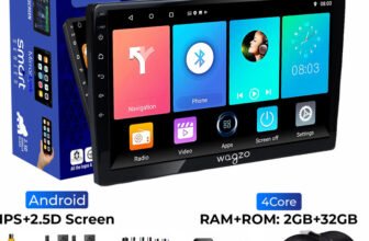 Wagzo 9 Inch Car Android TS7 2GB+32GB, 4th Gen, 4 Core, IPS Display, LED CAMERA|WAP-24 Car Stereo(Double Din)