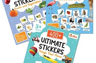 Pegasus 1200+ Ultimate Stickers Books (Set of 3) – Fruits and Vegetables, Animal and Birds, Things That Move for 3+ Years Kids | Stickers for Classroom Activity & Holiday Homework