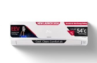 Hitachi Smart Choice 1.5 Ton 5 Star, New Star rated, Inverter Split AC (Copper, Smart View Display, 4 Way Swing, ice Clean, Anti-bacterial Filter,RAS.V518PCDIBT, White)
