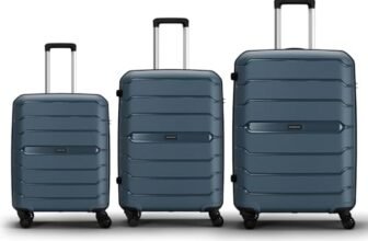 Aristocrat Liberty Set of 3 (Cabin+Medium+Large) Trolley Bags, Spanish Blue
