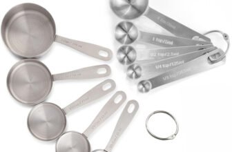 Lishonn Stainless Steel Measuring Cups & Spoon for Kitchen Gadgets for Cooking Measuring Cup Set(250 ml, 125 ml, 80 ml, 60 ml, 30 ml, 15 ml, 7.5 ml, 5 ml, 2.5 ml, 1.25 ml)