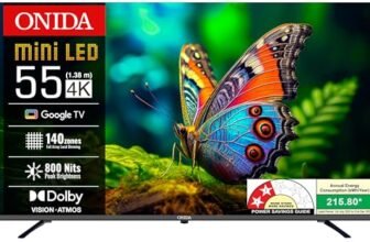 ONIDA 139 cm (55 inchs) Nexg Series 4K Ultra HD Smart QLED Mini LED Google TV MZ55MIN
