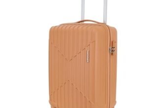 KAMILIANT by American Tourister Savvy|Cabin Trolley Bag Small Size (55 cms) for Travel| Hard Case Polypropylene (PP) Suitcase|360° 8-Wheel Spinner Luggage Trolley|Combination Lock|Orange Pastry