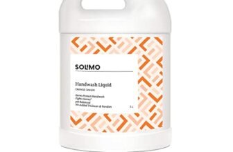 Amazon Brand – Solimo Liquid Handwash, Refill Can | Orange Ginger | 5 Litre | Fights Germs | Ph-Balanced Formula | No Added Triclosan & Parabens