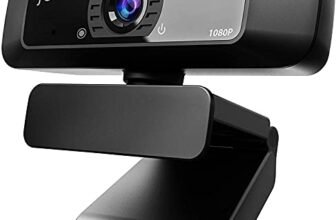 j5create Full HD 1080p USB Webcam for PC with Microphone, 30fps, H.264, 360° Rotation, F/2.4 Low-Light Lens, Clip & Desk Mount, Plug & Play for Zoom, Microsoft Teams, Google Meet & Skype