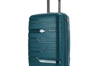 Nasher Miles Paris Hard-Sided Polypropylene Cabin Luggage 20 inch | 55cm | 8 Wheels Small Trolley Bag for Travel | Suitcase (Dark Green)