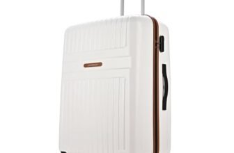 Aristocrat Atlas Medium Polycarbonate Hard Case 8-Wheel Trolley Bag, White