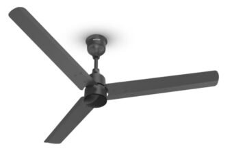 Polycab Wizzy Plus 1200mm 5-Star BLDC, Remote Ceiling fan for Living Room| 55% Energy Saving, High Air Delivery | 3+1 yr Warranty【Matt Black】