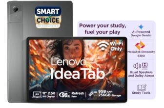 Lenovo Idea Tab Smartchoice |11-inch 2.5K Clear Display, 90Hz Refresh Rate, 8GB RAM, 256GB ROM| MediaTek Dimensity 6300| 7040mAh Battery|4 Speakers| USB-C |Wi-Fi |AI-Enabled, Dolby Atmos, Luna Grey