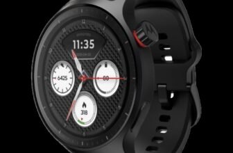 MOTOROLA Moto Watch 1.4″ OLED, AOD, Dual band GPS, Powered by Polar, Android only Smartwatch(Pantone Volcanic Ash Band Strap, Free Size)