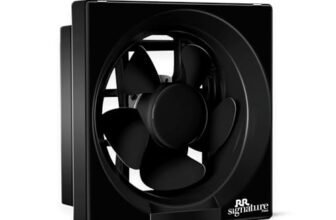 RR Signature Vento Deluxe 150 MM Exhaust Fan For Kitchen, Bathroom with Strong Air Suction, Rust Proof Body and Dust Protection Shutters (Black), 3 Year Warranty