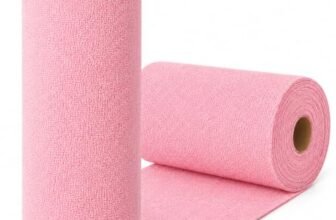 Microfiber Cleaning Cloth Roll, Reusable Kitchen Towel Roll, Micro Fiber Cleaning Cloth for Kitchen, Car, Home & Daily Surface Cleaning, Easy-to-Use Roll Format, Pink (A025 20PACK)