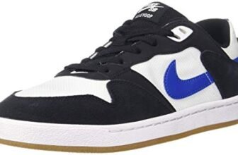 Nike Mens Sb Alleyoop White/Team Royal White Gum Light Brown Skateboarding Shoes UK 8