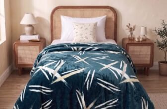 BSB HOME Single Bed Mink Blanket, Velvet Like Soft Plush Fleece Blanket, Warm Lightweight AC Blanket for Winter, Ultra Soft Cozy Bed Blanket for Home & Travel,56 x 80 Inches(142 x 203 cm) – Ocean Blue