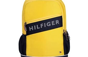 Tommy Hilfiger Zander Unisex Polyester 15 Inch Laptop Backpack Yellow + Navy