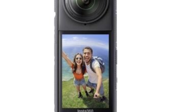 Insta360 X4-8K Waterproof 360 Optical Zoom Action Camera, 4K Wide-Angle Video, Removable Lens Guards, 135 Min Battery Life, Ai Editing, Stabilization, for Sports, Travel, Outdoor, Black