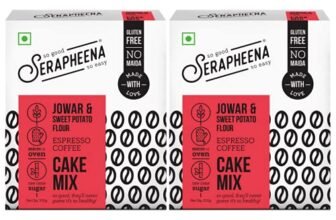 Serapheena Espresso Coffee Cake Mix, 205g x 2 | Jowar and Sweet Potato Flour, Gluten Free, No Maida, Quick and Easy to Make | Pack of 2