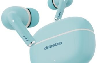 Dubstep Buzz X11 TWS Wireless Earbuds, 60hrs Playtime, Bluetooth 6.0, 13mm Neodymium Drivers, XBass Technology, ENC Noise Cancellation, Type-C Fast Charging (Blue)
