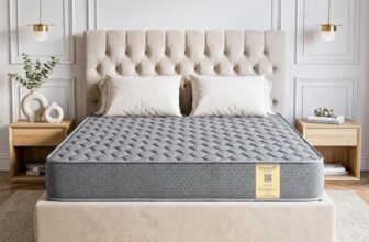 Shayan Orthopedic Memory Foam Mattress | 4 inch Queen Size | HR Foam Support with Motion Isolation | Breathable Knitted Fabric | Pressure Relief & Spine Support Mattress | 75x60x4 Inches Grey.