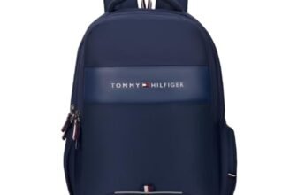Tommy Hilfiger Joshua Polyester Unisex 15 Inch Laptop Backpack – Navy | 21 Ltr Capacity| Padded & Adjustable Strap | Water Resistant | 3 Compartment | Water Bottle Holder | USB Cable holder Pocket