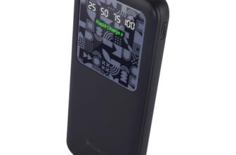 ZEBRONICS MB10000S15 Power Bank, 10000 mAh, Rapid Charge, 22.5W Output, Dual USB Output, PD 3.0 Type C, Built in Protections, Percentage Indicator, Made in India, Black