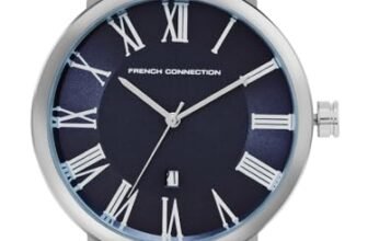 French Connection Stainless Steel Spring-Summer 2023 Analog Blue Dial Men’s Watch-Fcn00045F, Band_Black