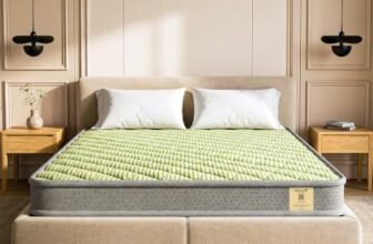 Shayan Dual Comfort Mattress | 4 inch Queen Size | Reversible Design with Soft & Firm Sides | Superior HD Foam | Breathable Knitted Fabric | 75x60x4 Inches Green.