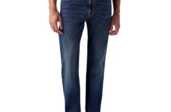 Levi’s Men’s 513 Dark Indigo Straight Fit Mid-Rise Jeans