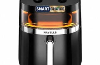 Havells Prolife Stellar Chef Smartchoice Air Fryer 5.5 Ltr|1500 Watts|See Through Window|Aerocrisp Tech: Rapid air circulation in every direction|Non Stick Silicon Coated Basket|2 Year Brand Warranty