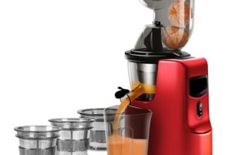 wipro Vesta Fs201 Cold Press Slow Juicer|240 Watts 100% Copper Dc Motor For Efficient Juicing|All In One Fruit&Vegetable Juicer|Nut Milk And Sorbet Maker|Extra Wide Feeding Chute 82Mm+45Mm|400Ml Bowl