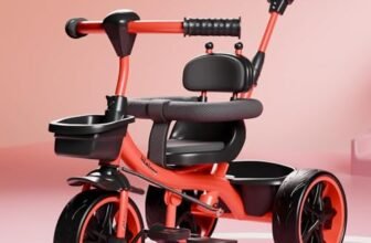 Lifelong Kids Harness Parental Control Tricycle with EVA Wheels, Bell & Storage Basket|Baby Trike|Age Group 1 Years to 4 Years Carrying Capacity Upto 25 kgs(Red/Black)