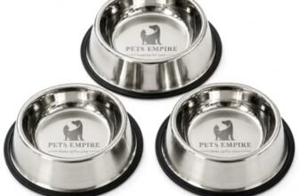 Pets Empire Dog & Cat Bowls Stainless Steel, Pack of 3, Anti-Skid Feeding Bowls for Food & Water, Heavy Duty Metal Pet Bowl, Rust Proof, Dishwasher Safe for Puppies, Cats & Dogs (3, 200, Milliliters)