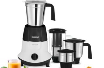 Maharaja Whiteline Odacio Elite Mixer Grinder With 4 Jars | 750 Watt | 20,000 RMP Motor | Stainless Steel Blade | 2 Years Warranty | Black & White