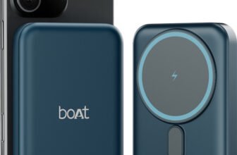 boAt 10000 mAh 22.5 W Wired & Wireless With MagSafe Power Bank(Deep Blue, Lithium Polymer, Fast Charging, Quick Charge 3.0 for Mobile)