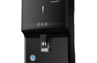 V-Guard Aurina RO+UF Water Purifier | DuoGuard Filter Technology | Free Service Plan worth INR 2100 + Proactive Service | Reduces Water Wastage by 30% | 100% RO Purified Water | 7 Stages | 7 L