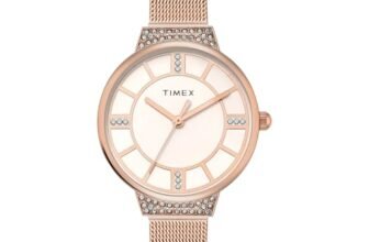 TIMEX Rose Gold Round Dial Analog Women’s Watch – TWEL22402