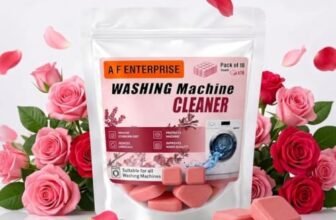 Washing Machine Cleaner Tablets 18 Pcs | Rose Scented Washing Machine Drum Cleaner | Removes Dirt, Odour, Limescale & Residue | Deep Cleaning Tablets for Front Load & Top Load Fully Automatic Machines