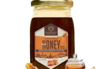 Maharishi Ayurveda Organic Certified Honey | Raw, Unprocessed Honey | Supports Digestion, Immunity & Natural Energy | 250 g (Glass Jar)