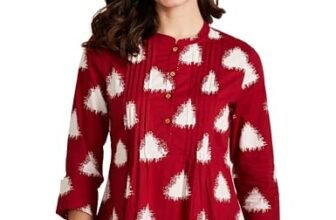 Amazon Brand – Myx Women’s Cotton Straight Kurti (SS17IKKATST02CRedL)