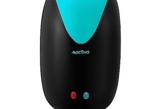 ACTIVA 3L Instant Water Heater Geyser 3kW ISI Copper Element 304L SS Tank Anti Rust Coating Auto Cut Off ABS Body BEE 5 Star Fast Heating Compact Bathroom Kitchen Use 5 Year Warranty Green Black