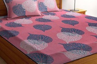 VAS COLLECTIONS Microfiber Single Flat 160 TC Floral 1 Bedsheet with 2 Pillow Covers(Pink)